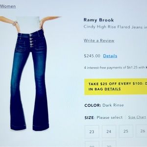 Ramy Brook Cindy High-Rise Flare Jean